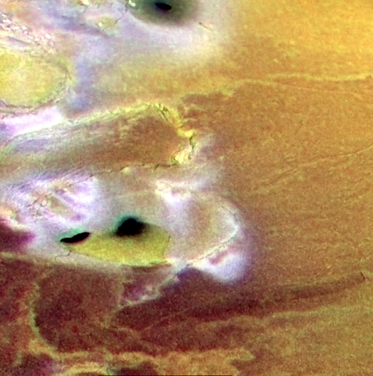 Calderas And Cliffs Near Io's South Pole
