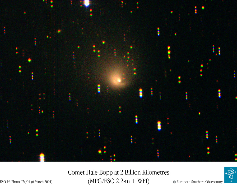 Comet Hale-Bopp in the Outer Solar System
