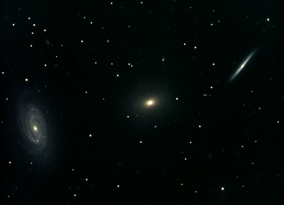 Three Galaxies in Draco