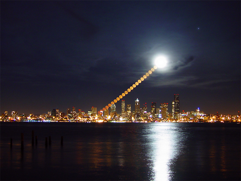 Moonrise Over Seattle