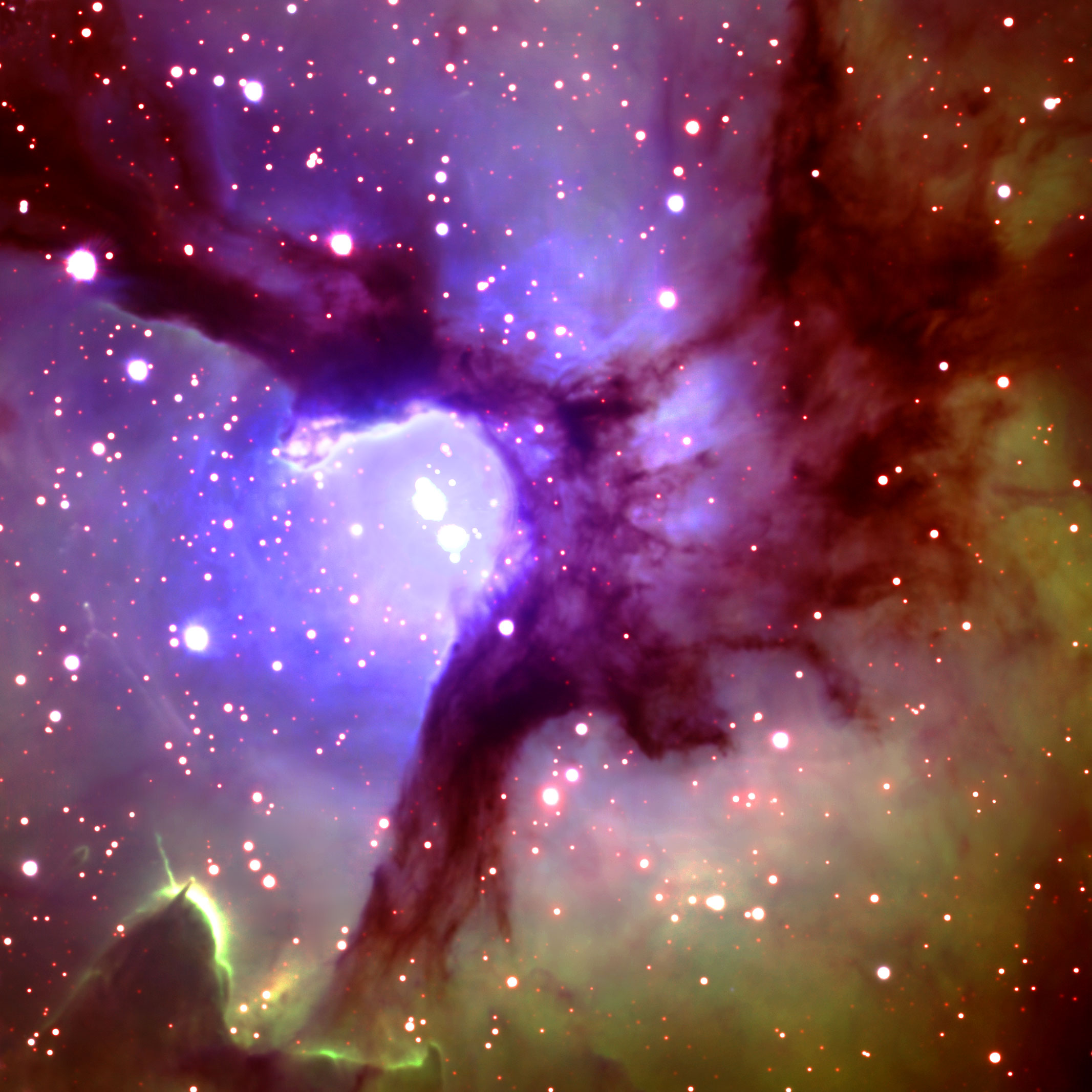 In the Center of the Trifid Nebula