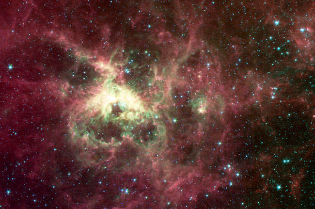 The Tarantula Nebula from Spitzer
