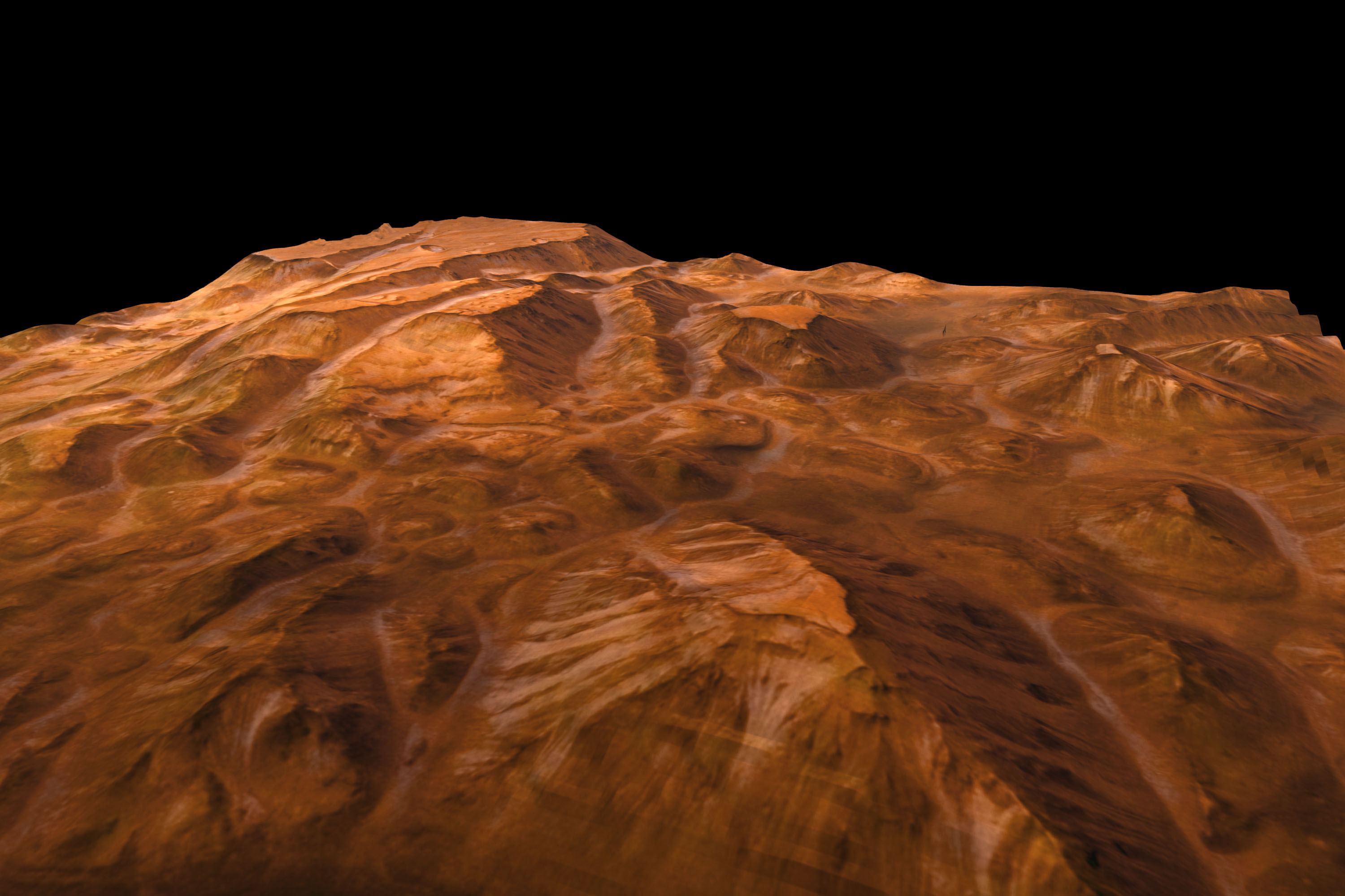 Valles Marineris Perspective from Mars Express