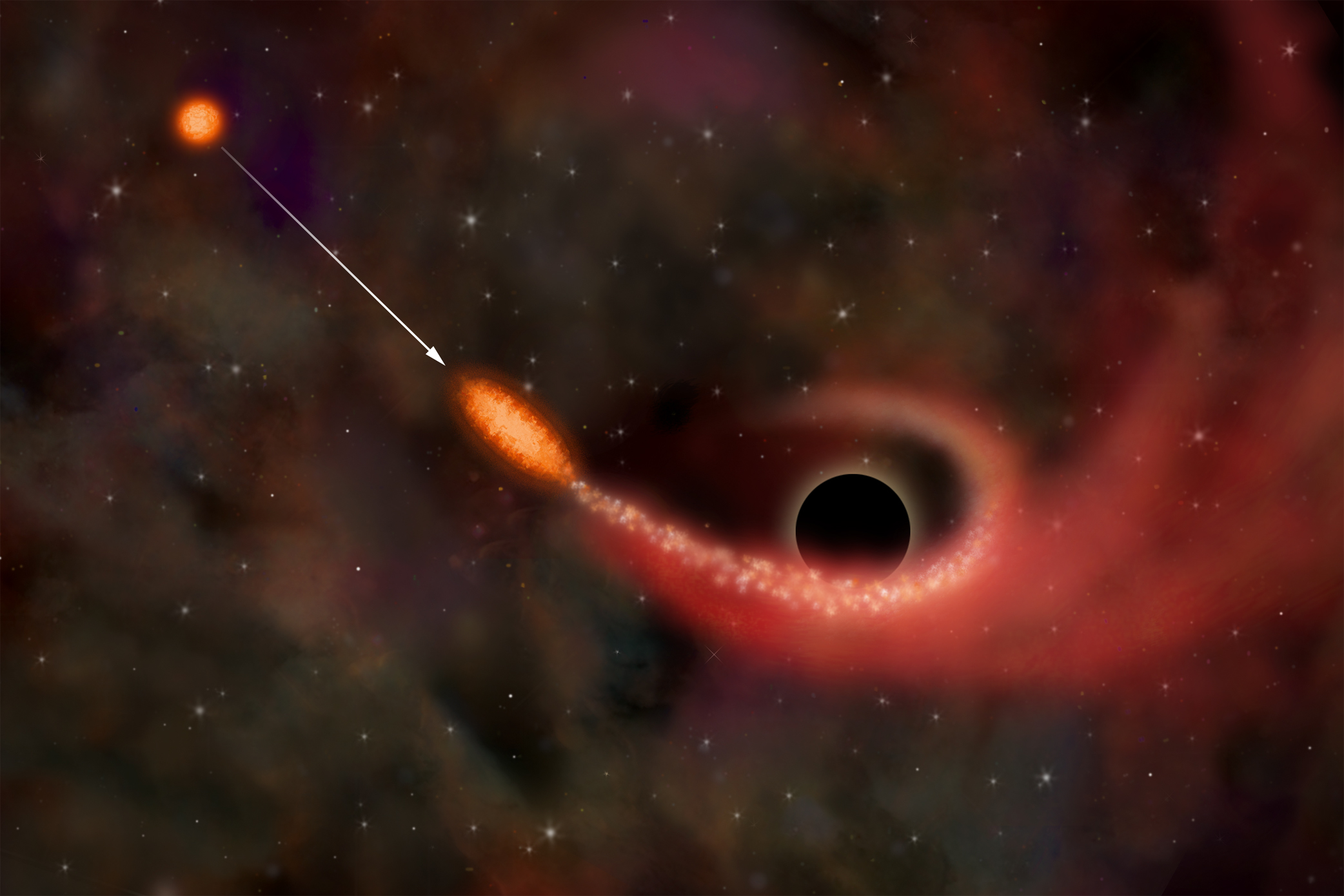 X-Rays Indicate Star Ripped Up by Black Hole