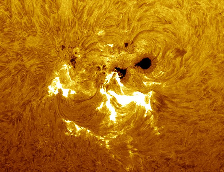 A Large Active Region Crosses the Sun