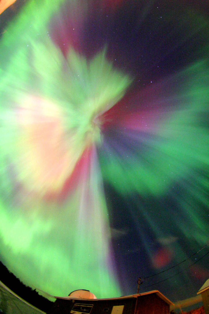 A Full Sky Multicolored Auroral Corona