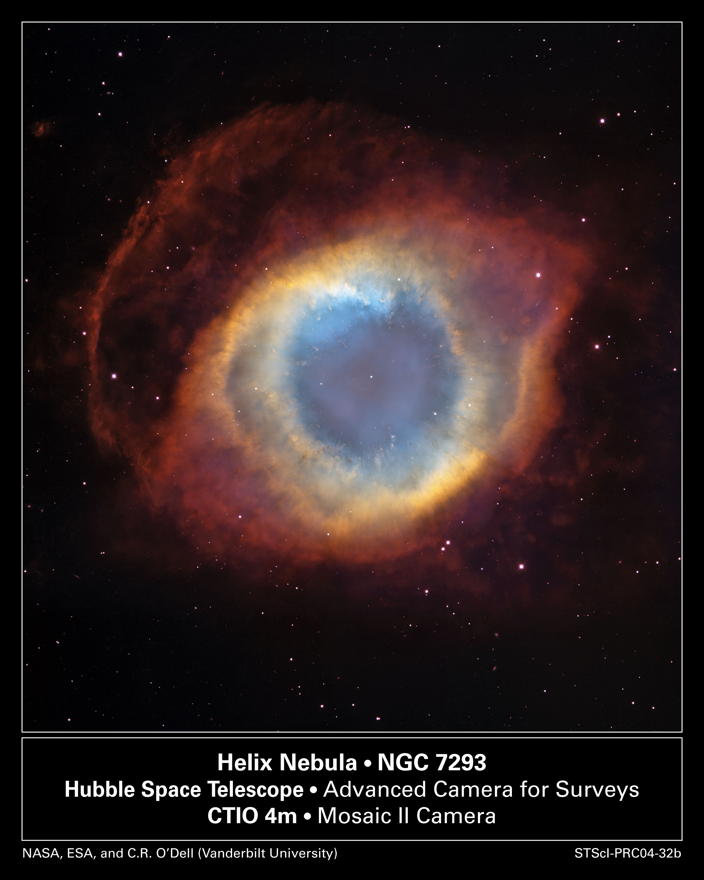 The Helix Nebula from Blanco and Hubble