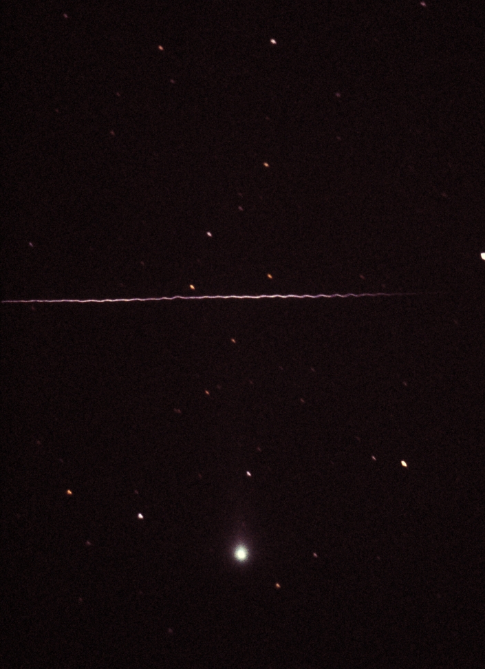 A Twisted Meteor Train