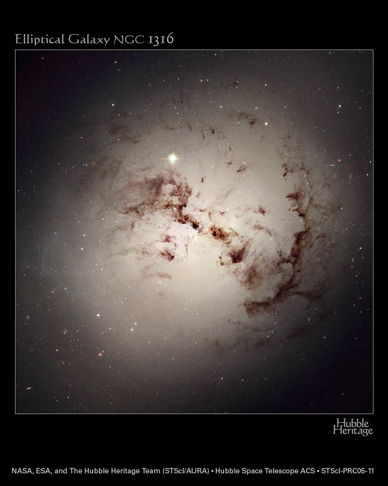 NGC 1316: After Galaxies Collide