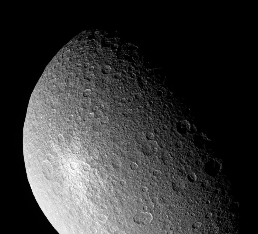 A Great White Spot on Rhea