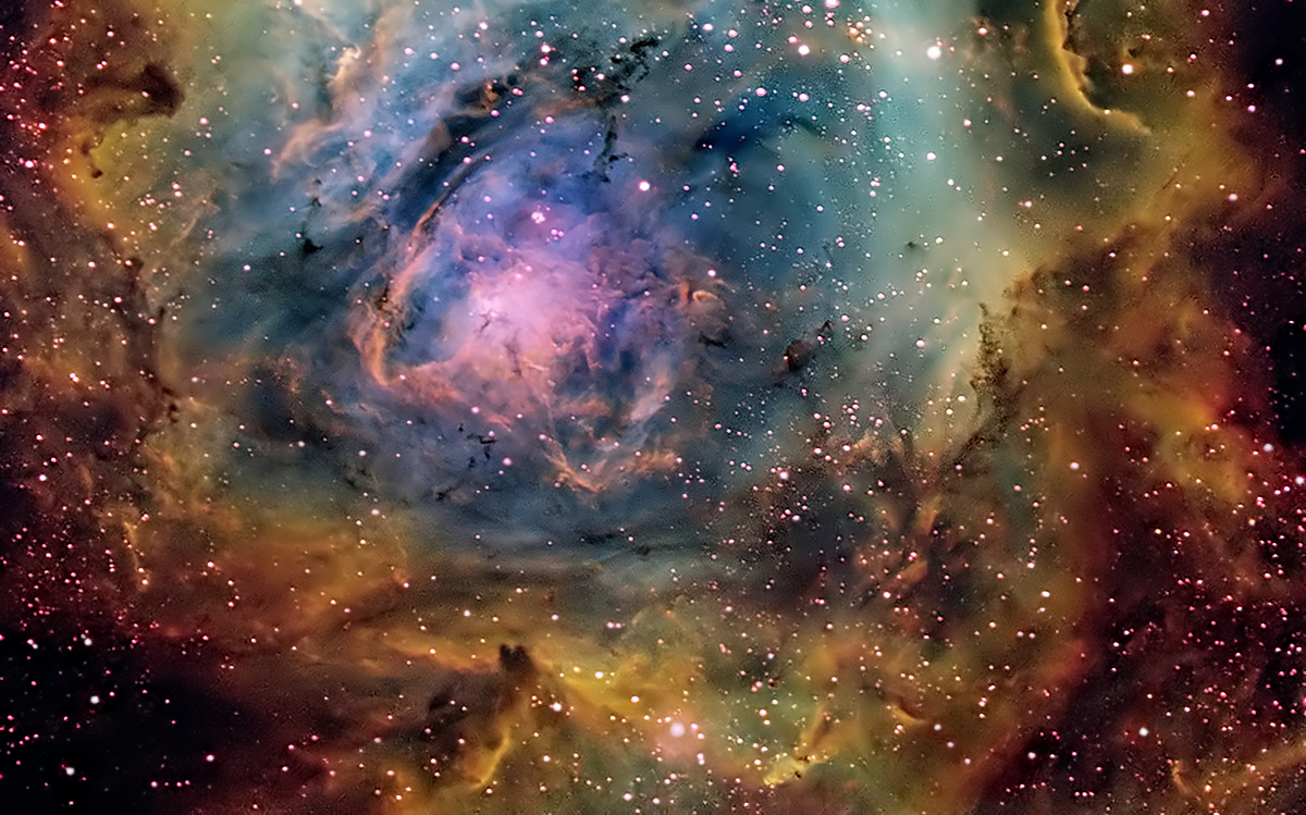 The Busy Center of the Lagoon Nebula