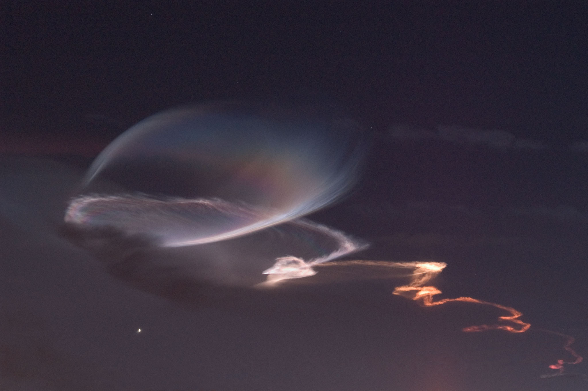 A Rocket Launch at Sunset