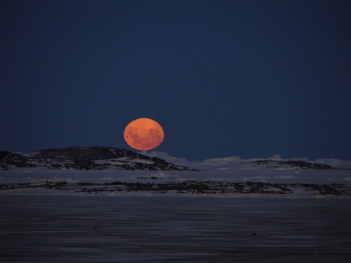 Moon Over Antarctica
