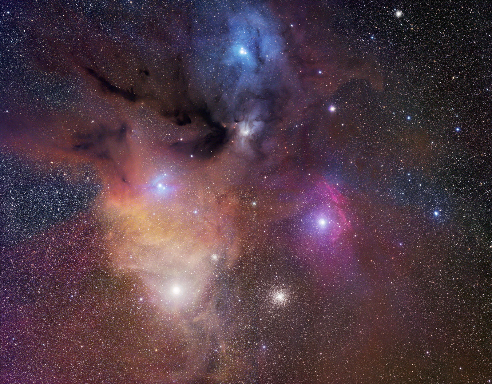 The Colorful Clouds of Rho Ophiuchi