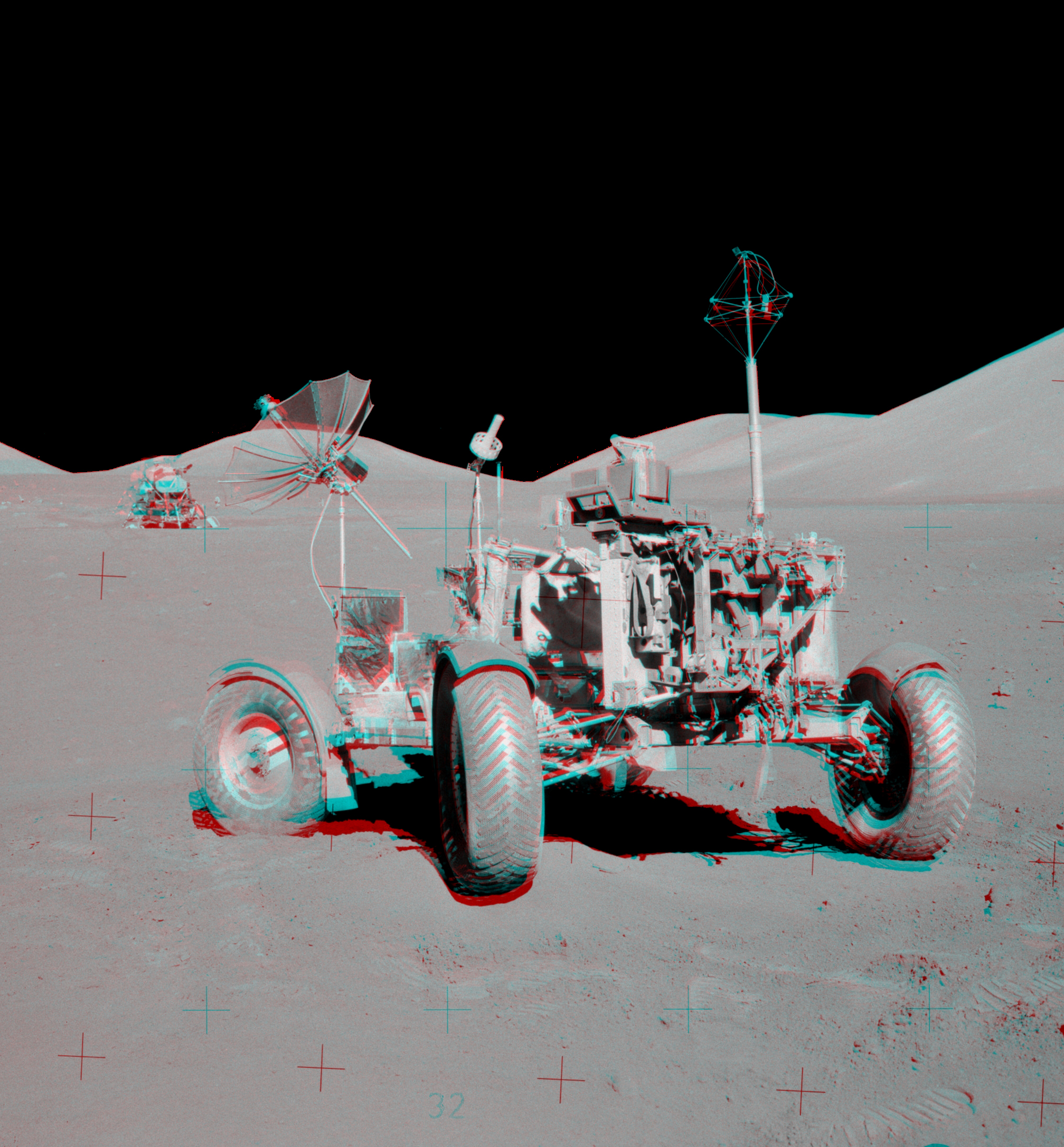 Apollo 17: VIP Site Anaglyph