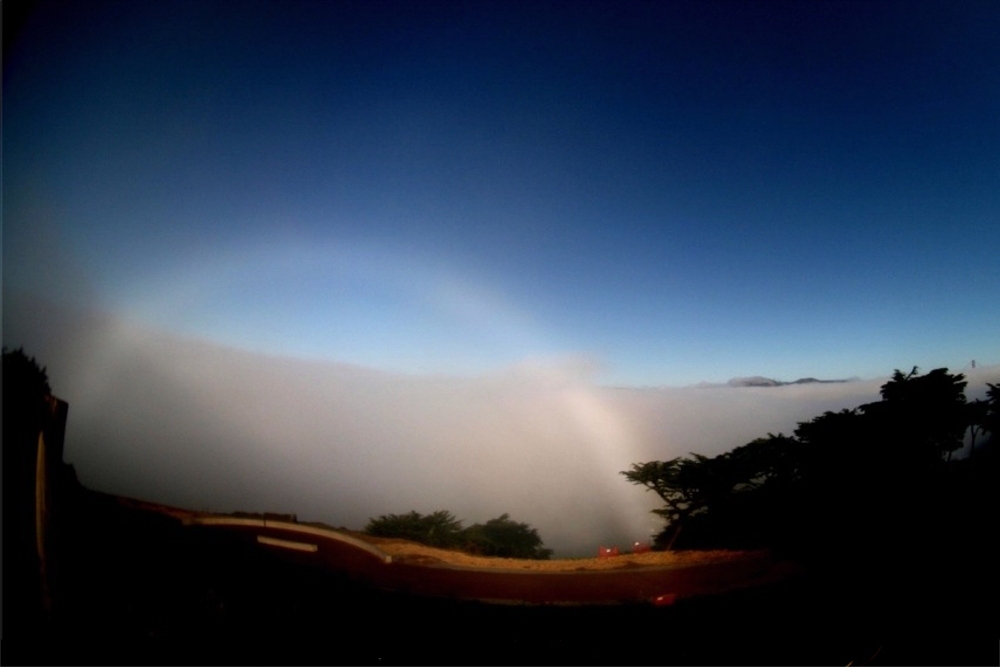 A Fog Bow Over California