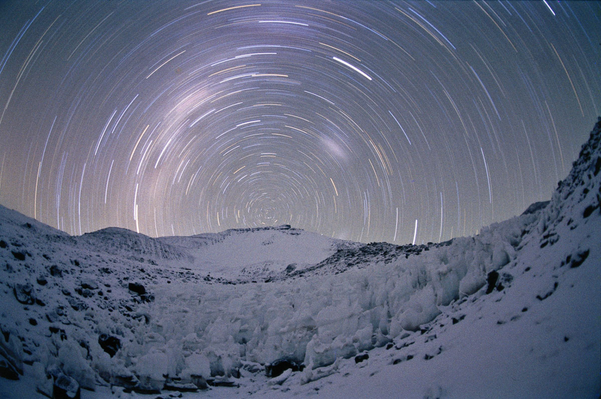 Star Trails at 19,000 Feet