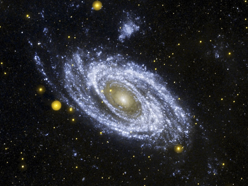 Bright Spiral Galaxy M81 in Ultraviolet from Galex