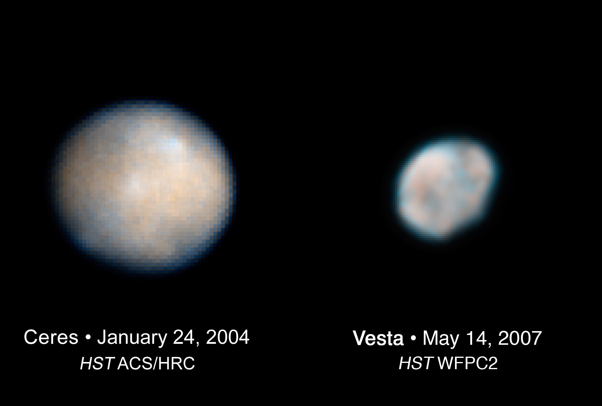 Small Worlds Ceres and Vesta