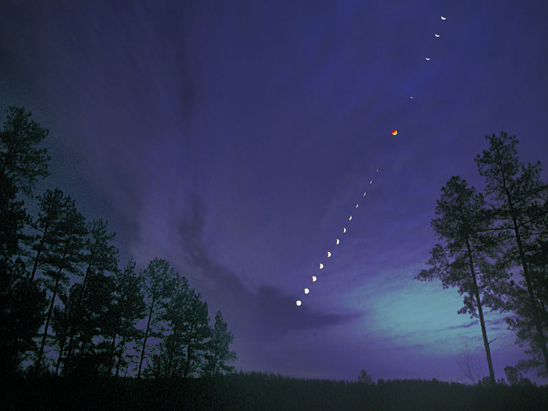 A Total Lunar Eclipse Over North Carolina