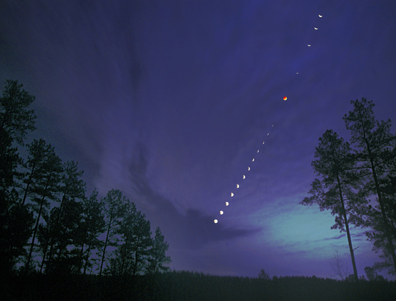A Total Lunar Eclipse Over North Carolina