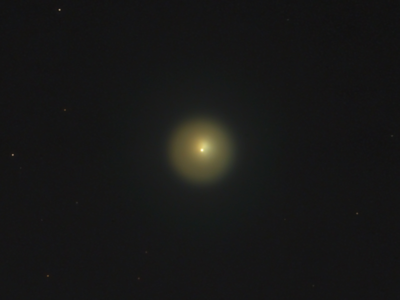 A Telescopic View of Erupting Comet Holmes