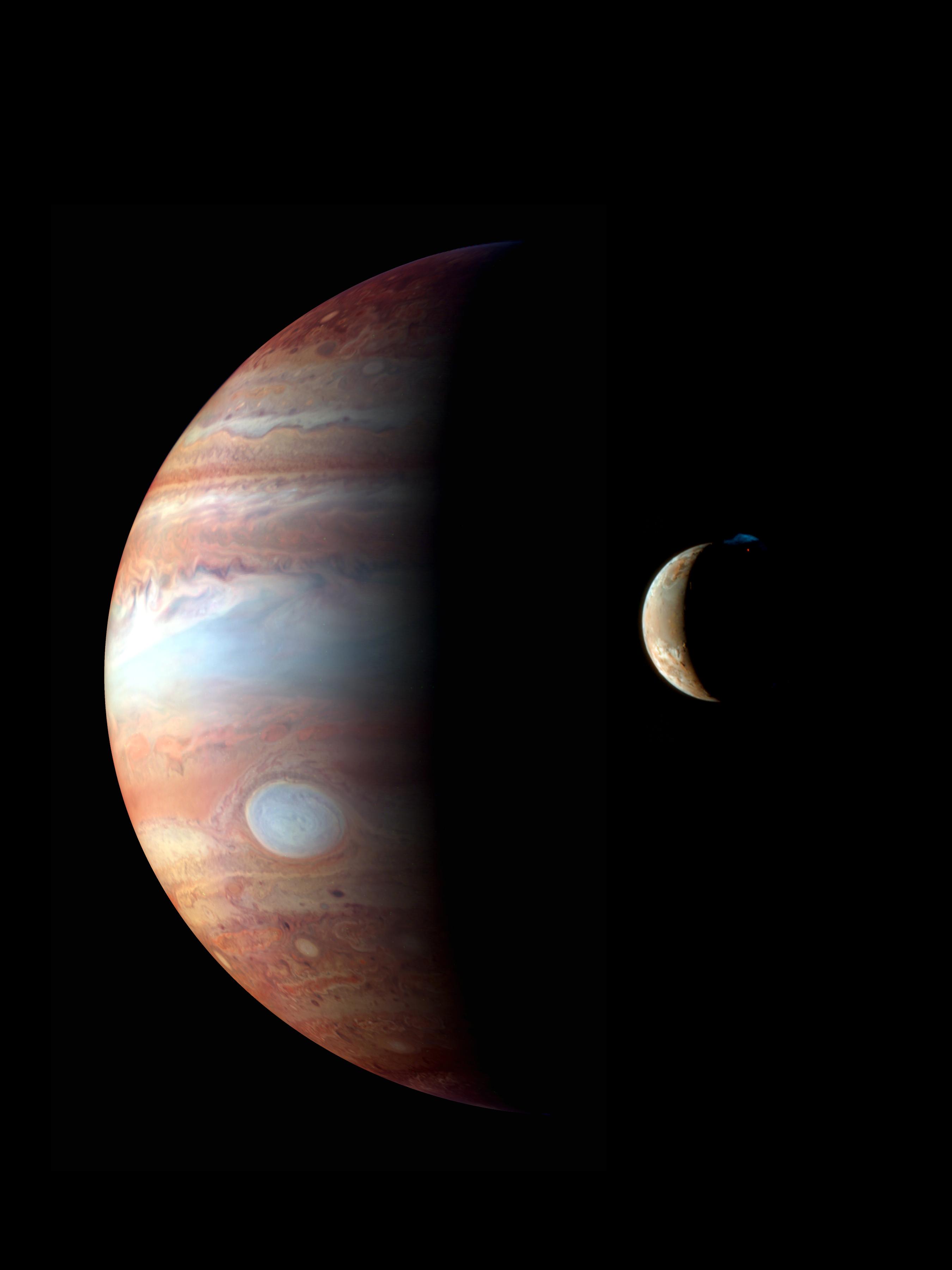 A Jupiter-Io Montage from New Horizons