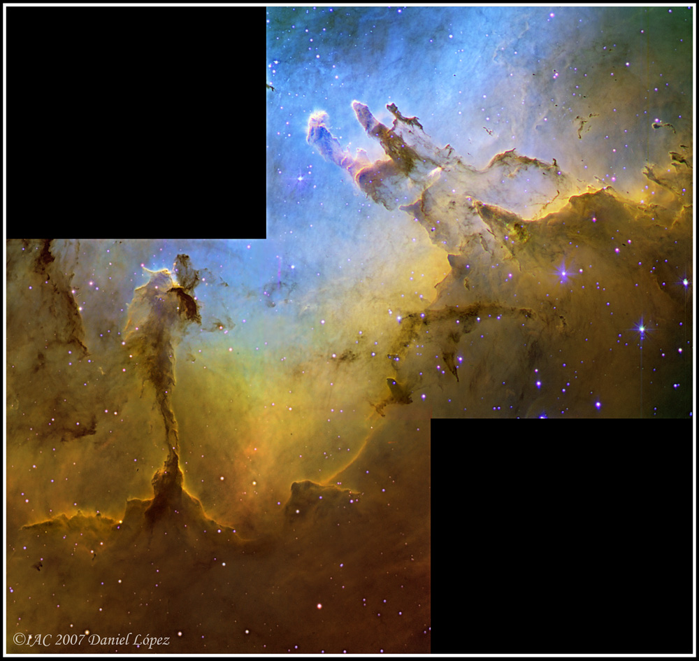 The Eagle Nebula in Hydrogen, Oxygen, and Sulfur