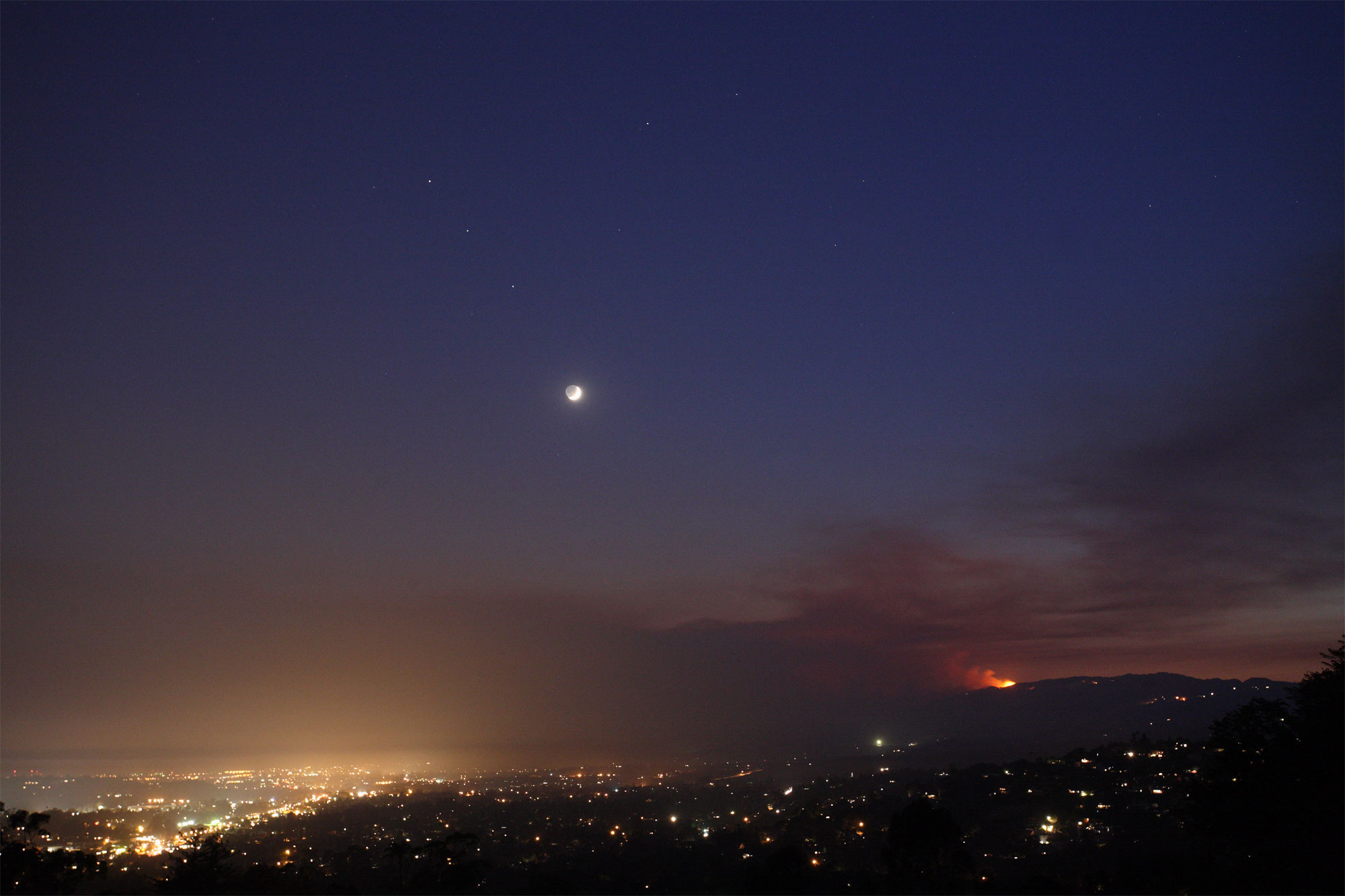 Planets and Fire by Moonlight
