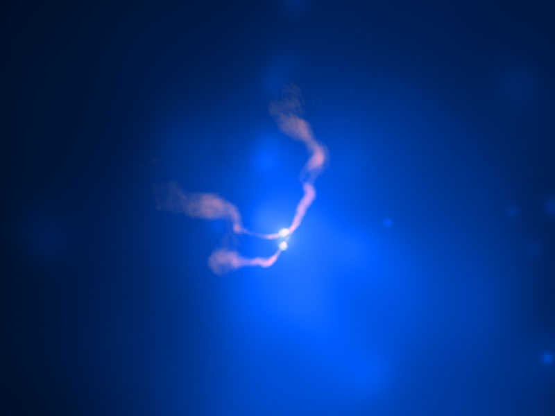 Two Black Holes Dancing in 3C 75