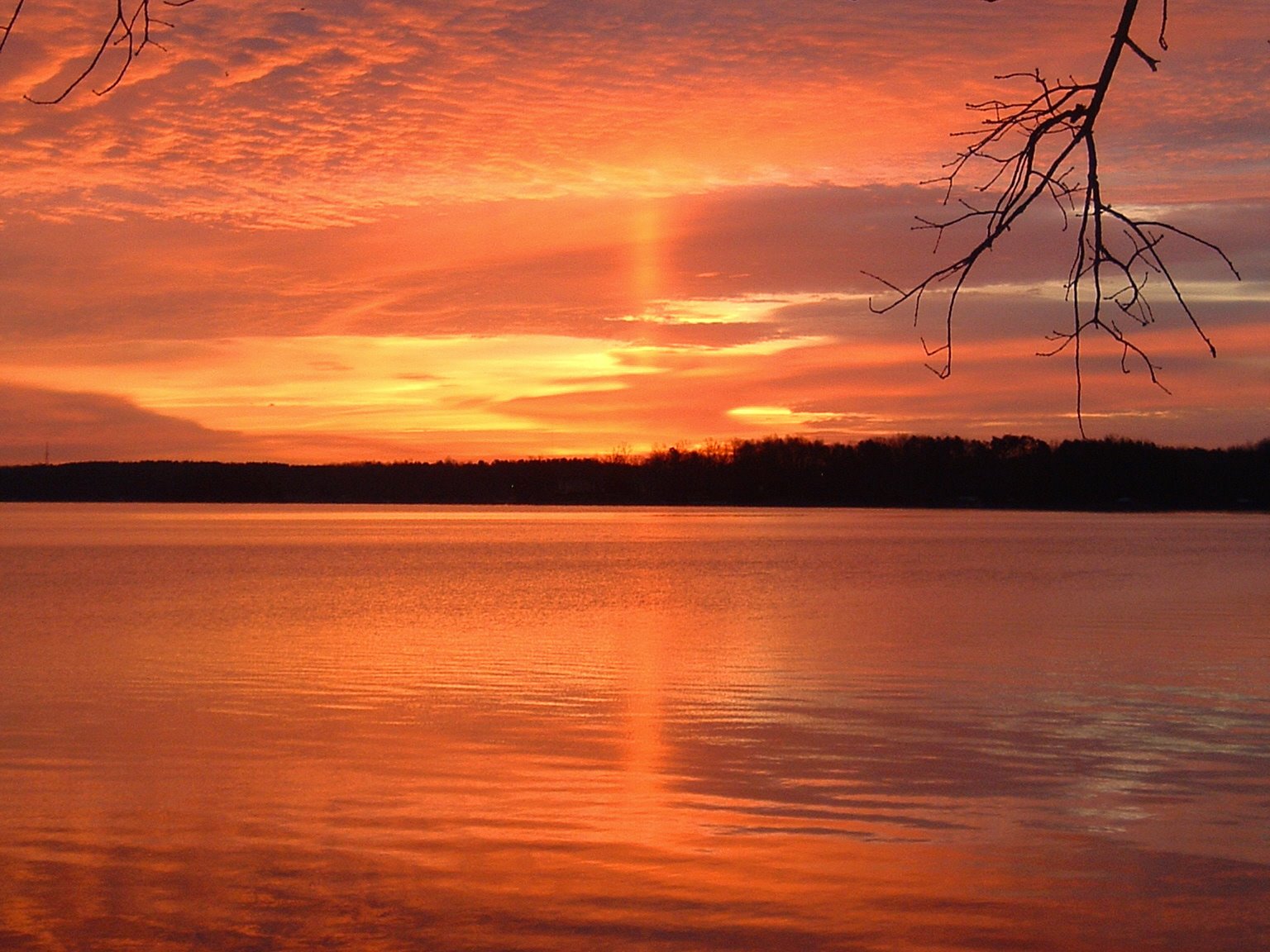 A Sun Pillar Over North Carolina