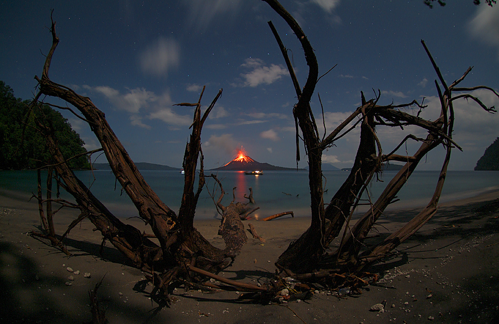 Erupting Volcano Anak Krakatau