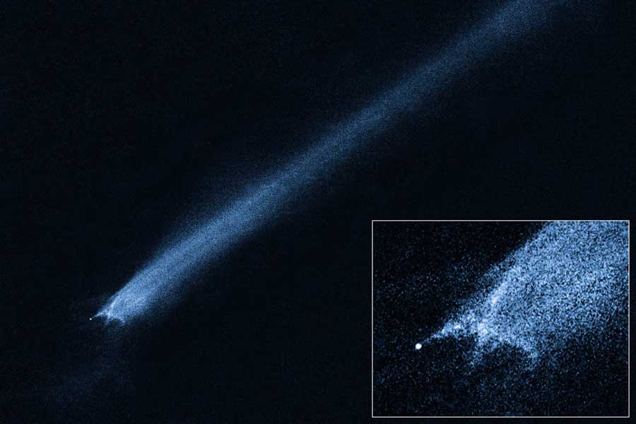 P/2010 A2: Unusual Asteroid Tail Implies Powerful Collision