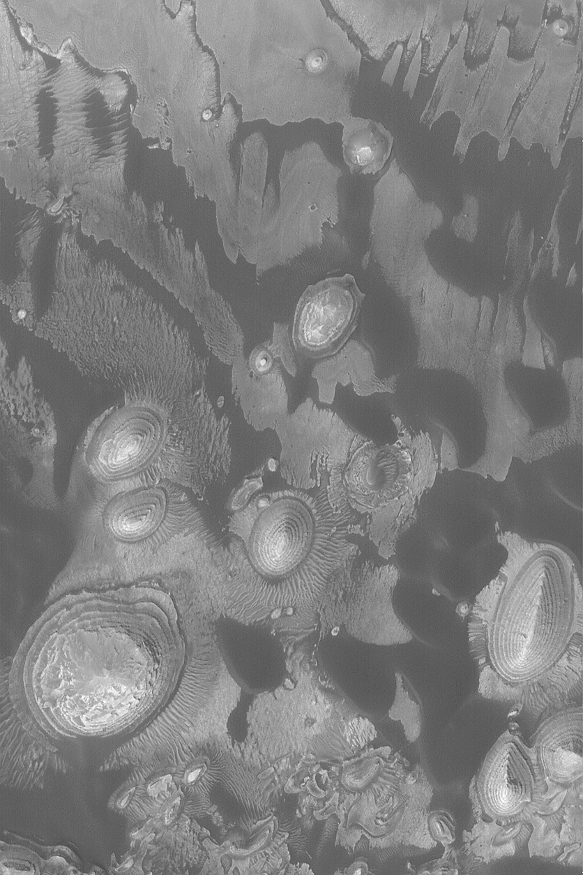 Layered Hills in Arabia Terra on Mars