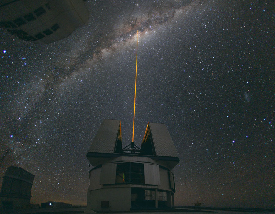 A Laser Strike at the Galactic Center