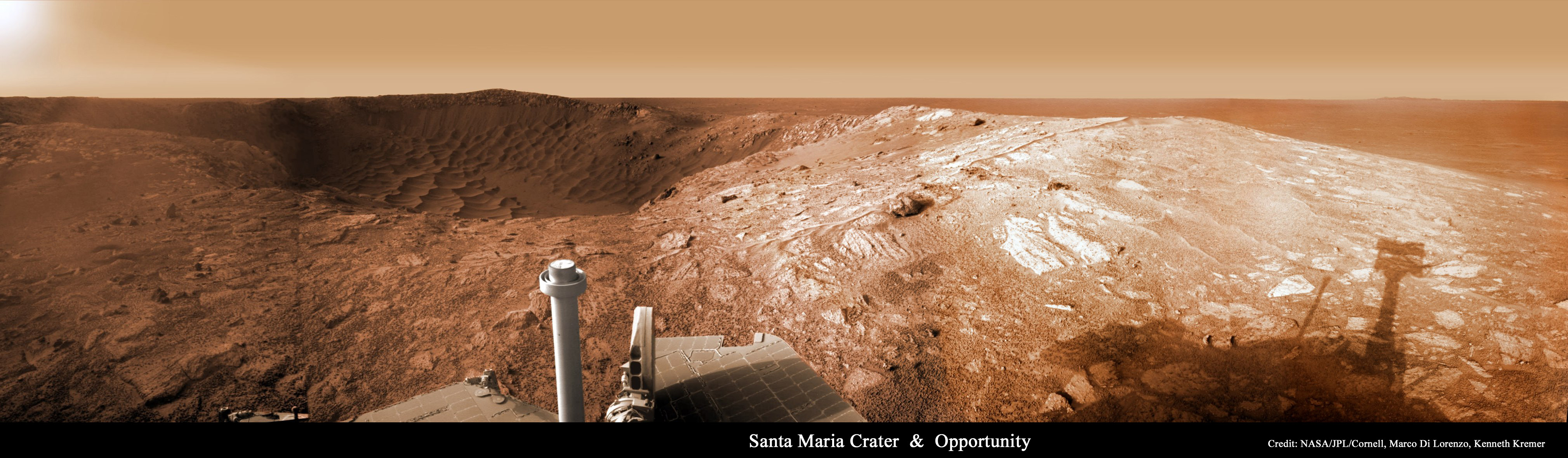 Opportunity at Santa Maria Crater