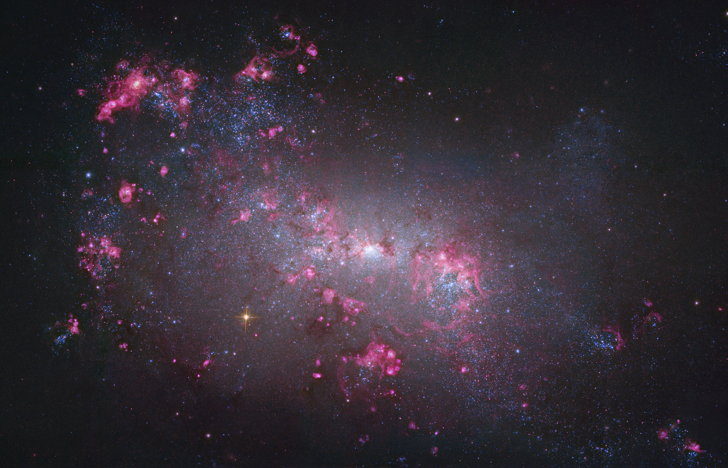 NGC 4449: Close-up of a Small Galaxy