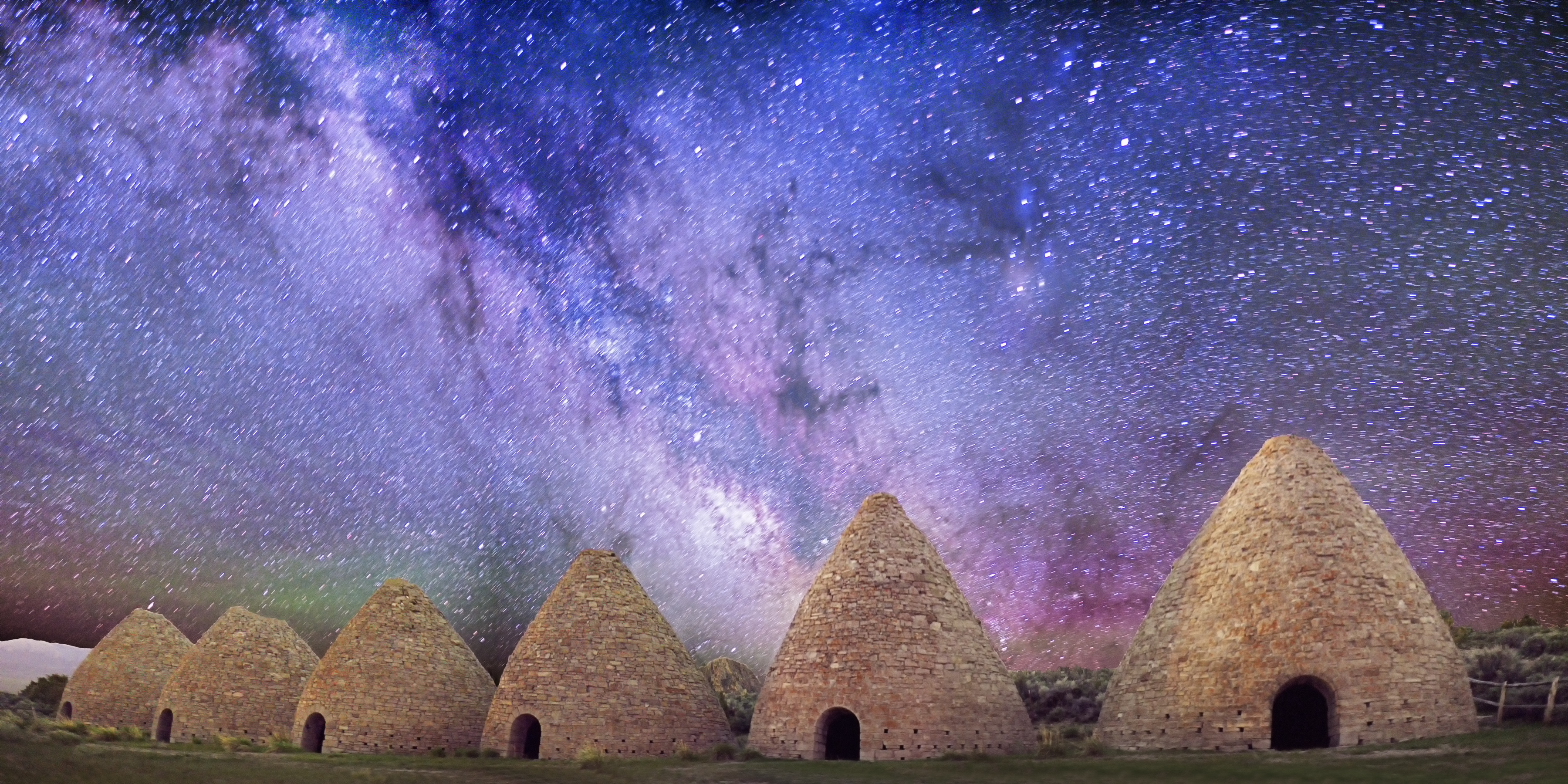 Milky Way Over Abandoned Kilns