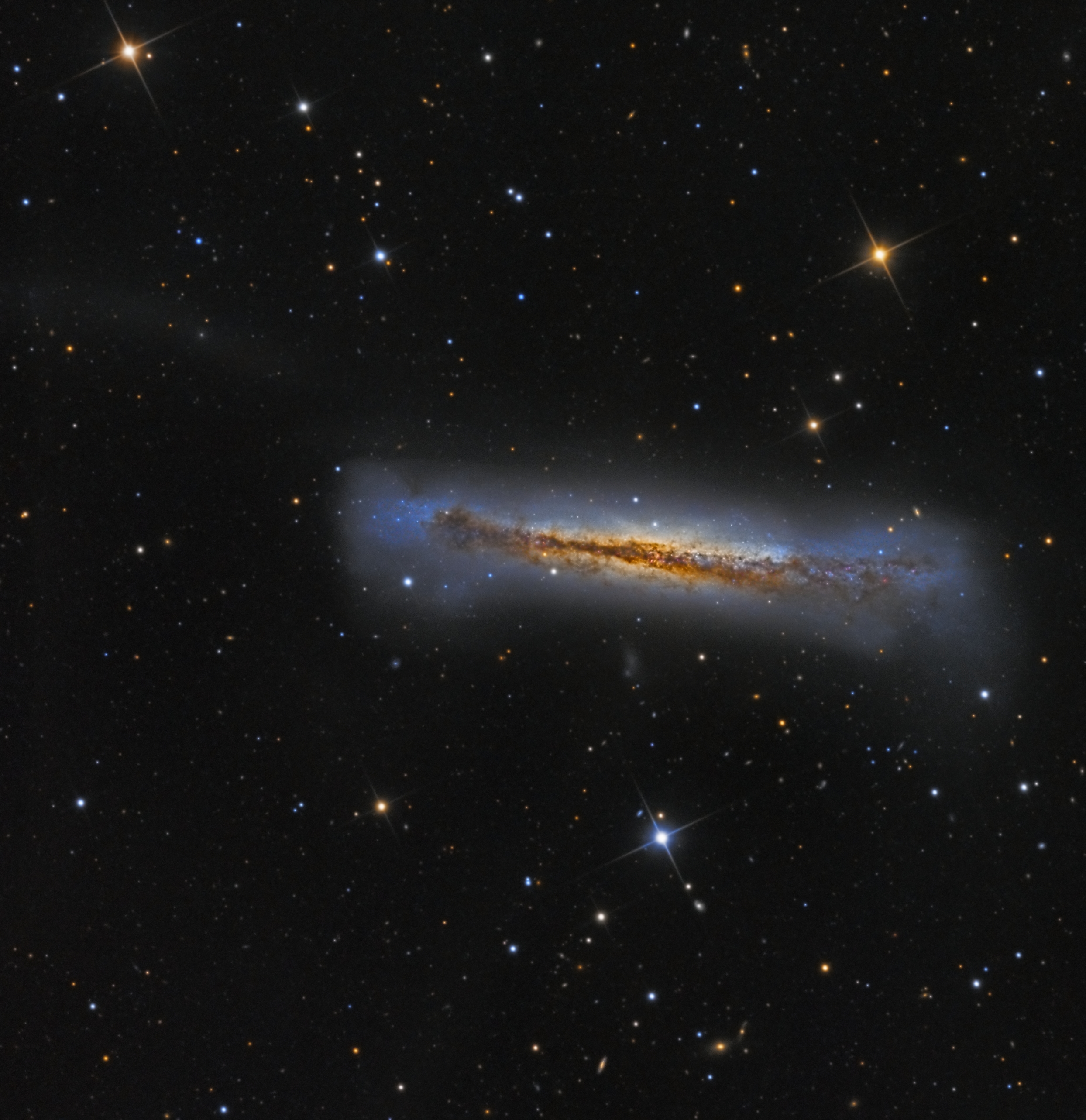 Edge-on NGC 3628