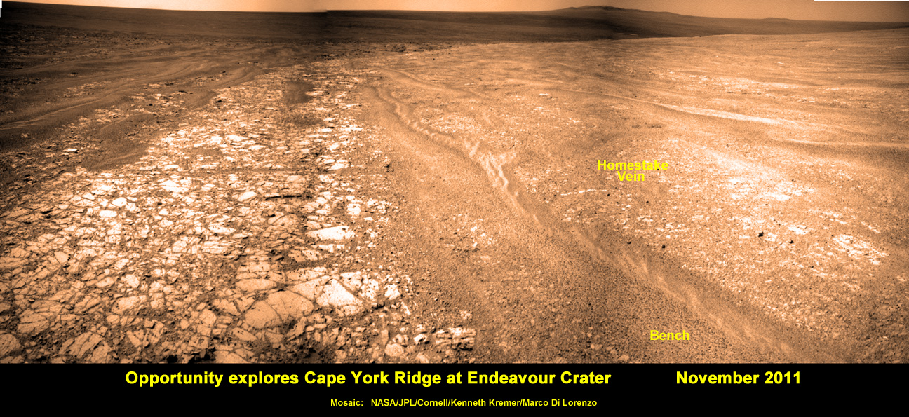 An Unusual Vein of Deposited Rock on Mars
