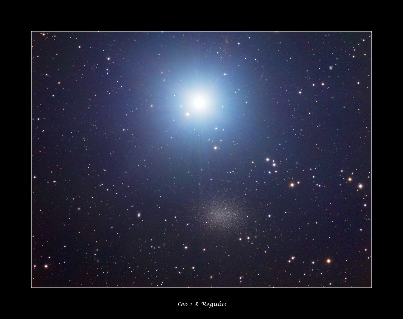 Bright Star Regulus near the Leo I Dwarf Galaxy