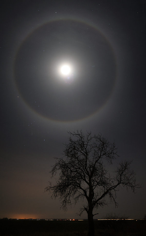 A February Moon's Halo