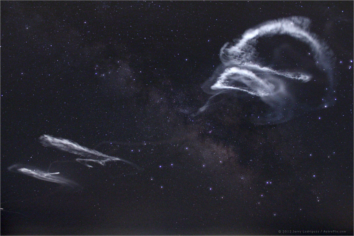 Rocket Trails in the Milky Way