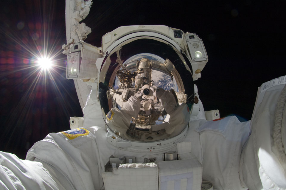 Orbiting Astronaut Self-Portrait