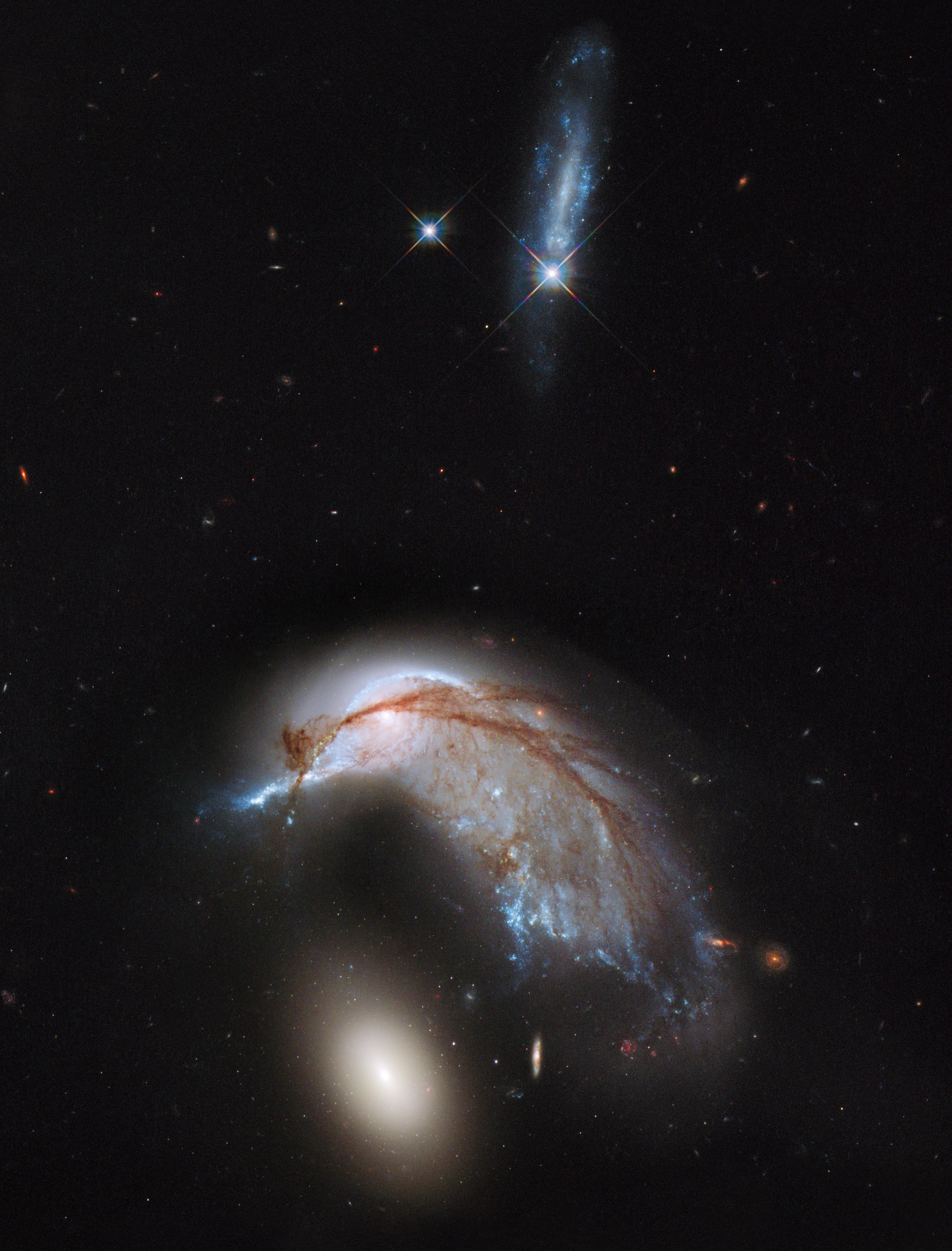 The Porpoise Galaxy from Hubble