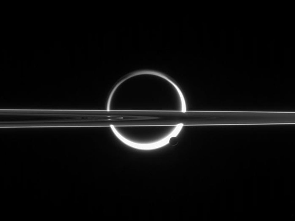 Saturn, Titan, Rings, and Haze