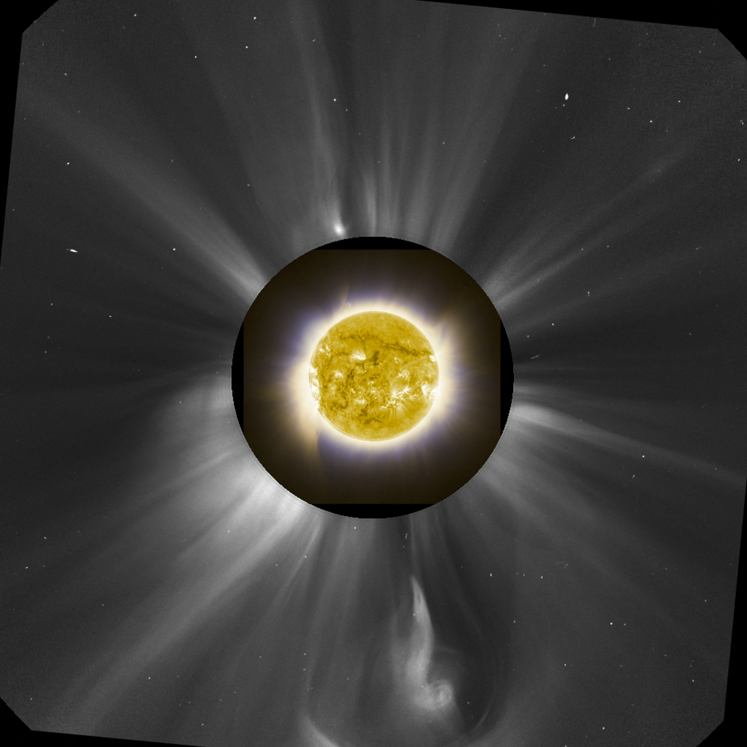 An Active Sun During a Total Eclipse