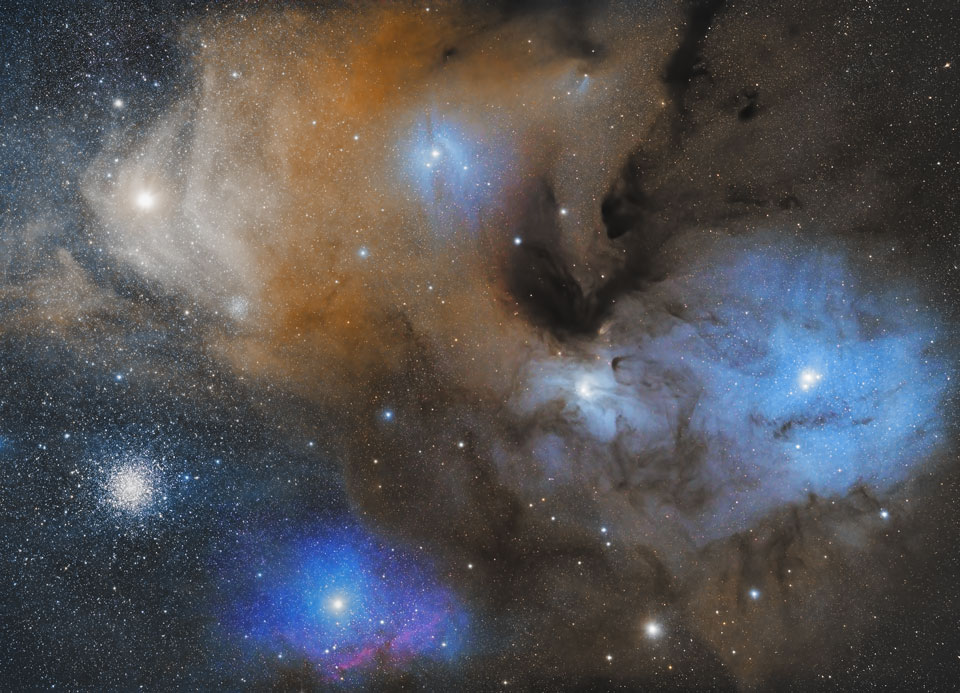 The Colorful Clouds of Rho Ophiuchi