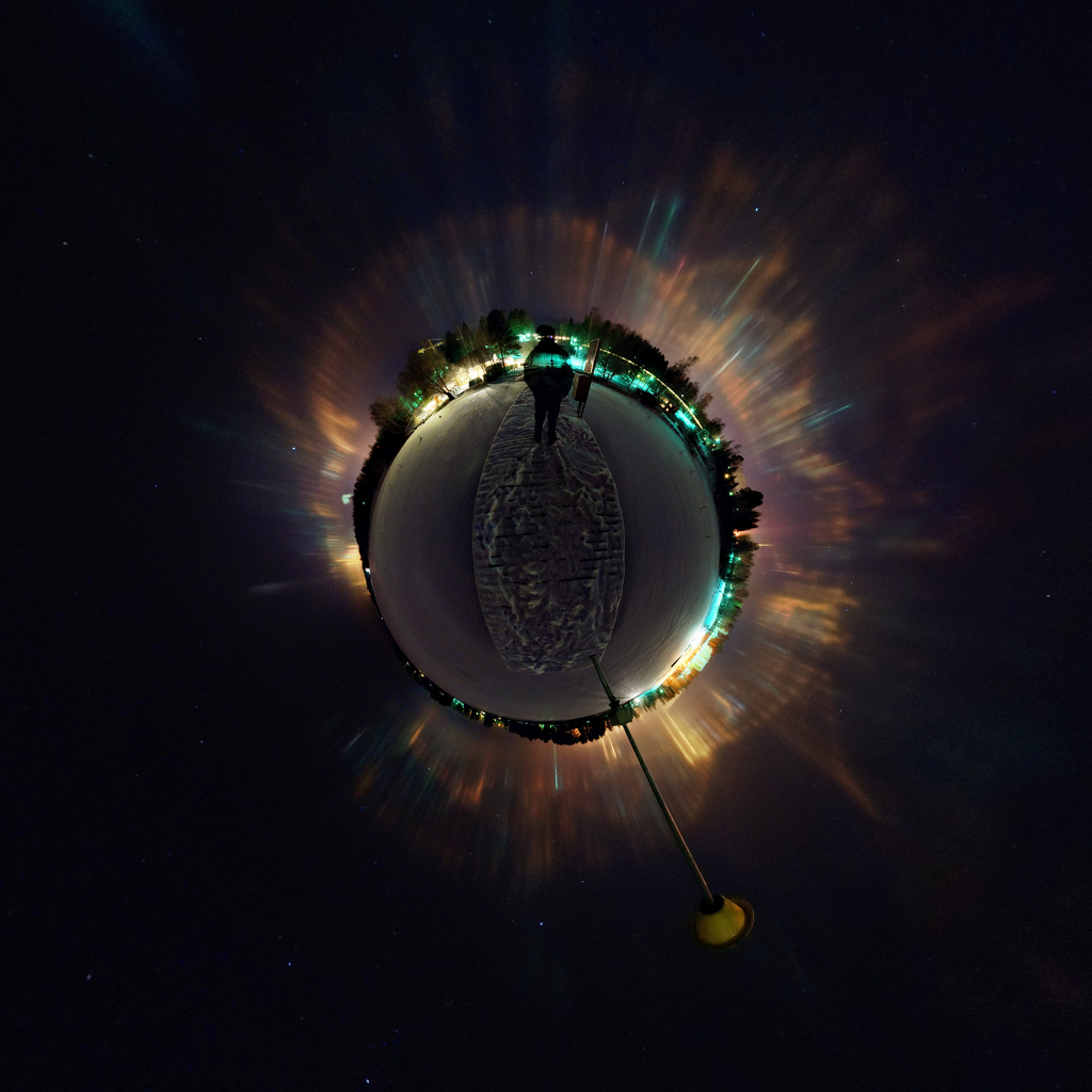 Light Pillars from a Little Planet