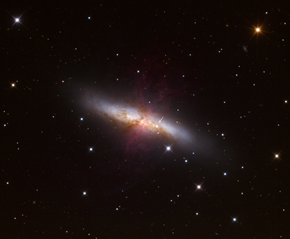 Bright Supernova in M82